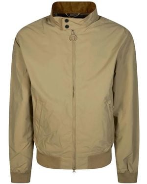 Barbour Royston Button Zip Bomber Jacket - Green