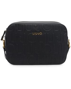 Liu Jo Medium Logo-Embossed Crossbody Bag - Black