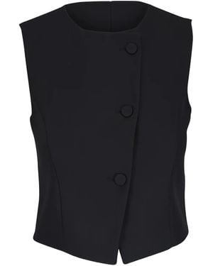 Twp Perry Buttoned Top - Black