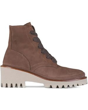 Ron White Eris Lace-Up Lug-Sole Boots - Brown