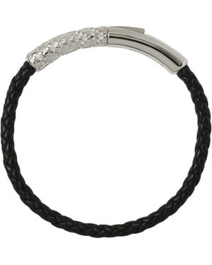 Burberry Check Leather Bracelet - White