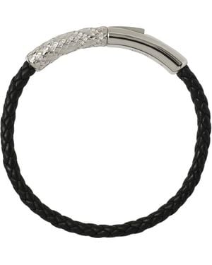 Burberry Geruite Leren Armband - Wit
