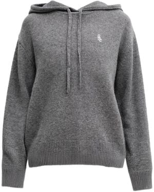 Sporty & Rich Src Cashmere Hoodie - Grey