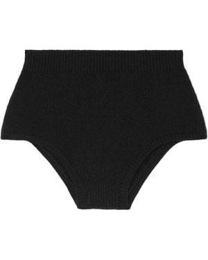 Alanui Knitted High-Waisted Shorts - Black
