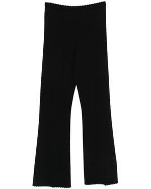 Twinset Scalloped-Trim Trousers - Black