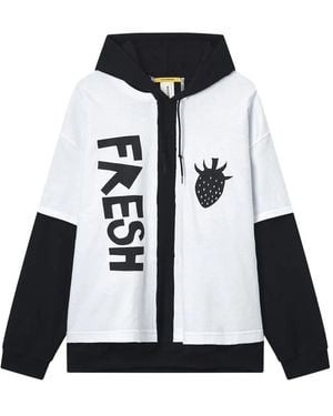 WESTFALL Hoodie mit Erdbeeren-Print - Schwarz