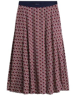 Tommy Hilfiger A-Line Midi Skirt - Purple