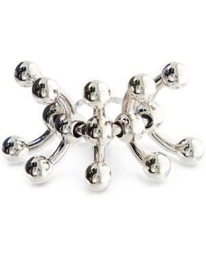 Lorette Colé Duprat Bague Chromo 1 À Design Articulé - White