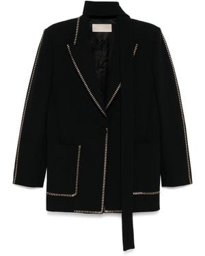 Elie Saab Stud-Embellished Blazer - Black