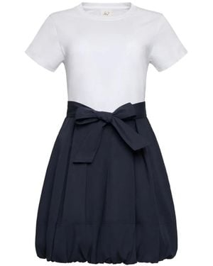 Cinq À Sept Taylon Bow Mini Dress - Blue