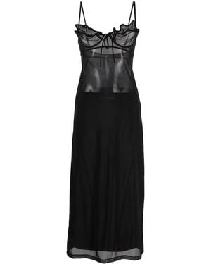 Y. Project Wire Brasier Dress Black In Polyamide