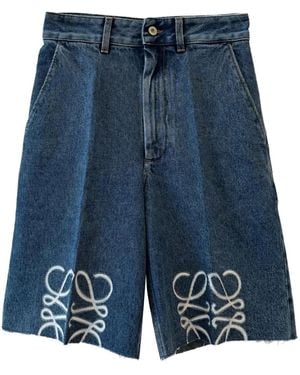 Loewe アナグラム デニムショーツ - ブルー