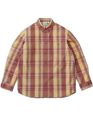Gramicci Camisa de algodón a cuadros - Amarillo