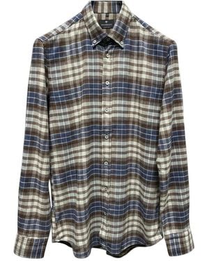 BASTONCINO Buttoned Checked-Pattern Shirt - Grey