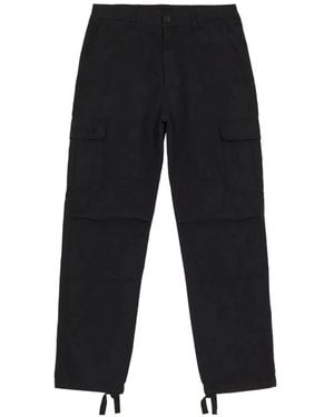 Iuter Drawstring-Hem Cargo Trousers - Black