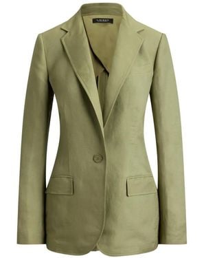 Ralph Lauren Single-Button Twill Blazer - Green