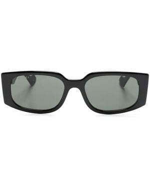 Gucci Double G Rectangle-Frame Sunglasses - Grey