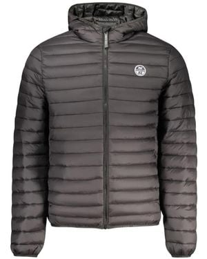 North Sails Quilted Hooded Jacket - Gray