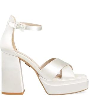 Buffalo Bonny Cross Sandals - White
