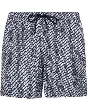 Tagliatore Geometric-Print Swim Shorts - Blue
