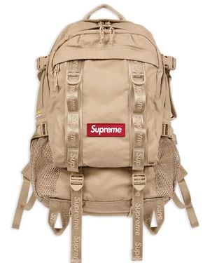 Supreme Logo-Detail Backpack - Natural