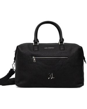 Karl Lagerfeld Zip Logo Holdall - Black