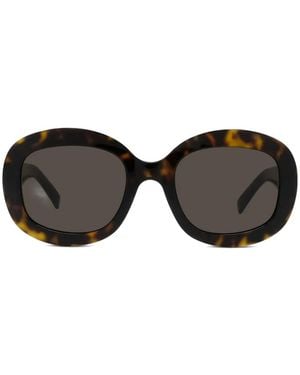 Givenchy Tortoiseshell-Effect Oval-Frame Sunglasses - Black