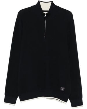 GANT Pullover Mit Kurzem Reißverschluss - Schwarz