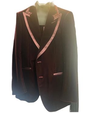 Tom Ford Dyllan Velvet Peak-Lapel Suit - Grey