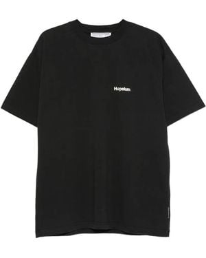 HOPEIUM Heart-Print Logo-Print T-Shirt - Black