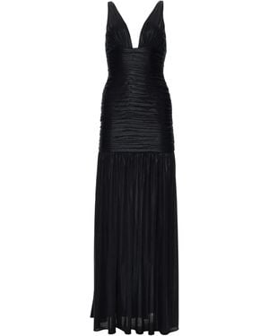retroféte Elsa Draped-Design Dress - Black