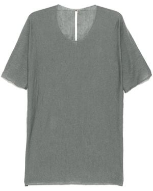 Label Under Construction T-Shirt mit Rundhalsausschnitt - Grau