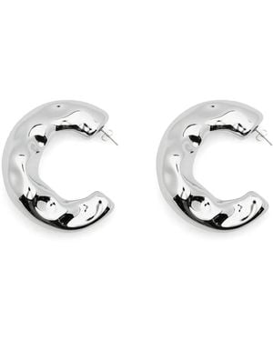 Essentiel Antwerp Sculpted Hoop Earrings - White