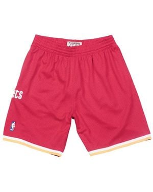 Mitchell & Ness Side Logo Shorts - Rouge