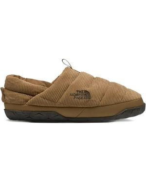 The North Face Mules Nuptse En Velours Côtelé - Brown