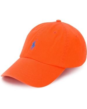 Polo Ralph Lauren Cappello Da Baseball Arancione Con Pony a Contrasto