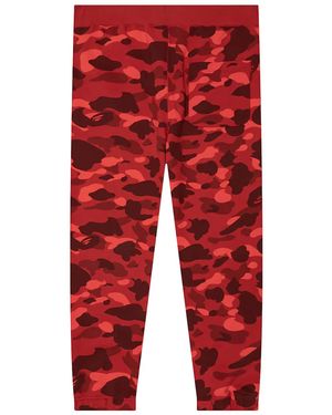 A Bathing Ape Camo-Print Joggers - Red