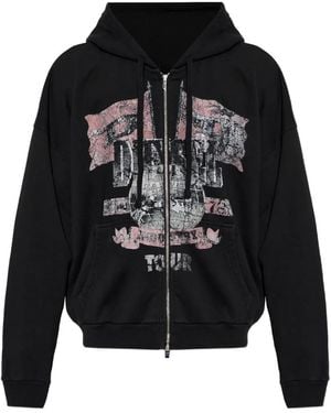 DIESEL Sweatshirt-Will-Zip - Black