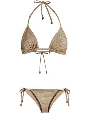 Balmain Bikini Verfraaid Met Logo - Metallic