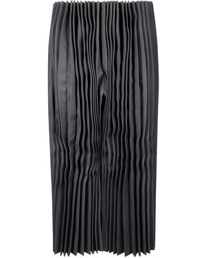 Comme des Garçons Cropped Pleated Trousers With Structured Silhouette - Black
