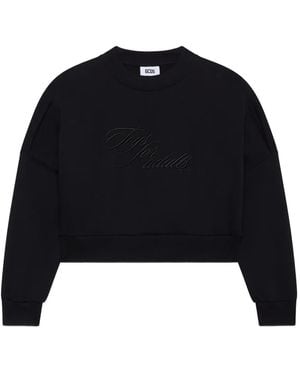 Gcds Logo-Embroidered Sweatshirt - Blue
