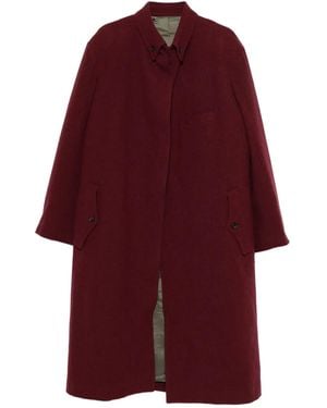 Yohji Yamamoto Single-Breasted Coat - Red