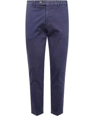 Michael Coal Pantaloni Con Bottoni - Blu