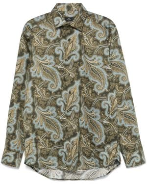 Etro 3-Fabrics Dress Shirt - Green