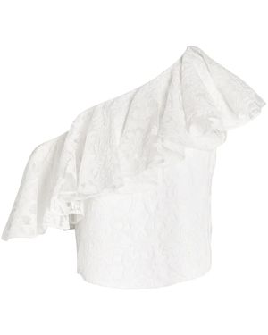Giambattista Valli One-Shoulder Lace Blouse - White