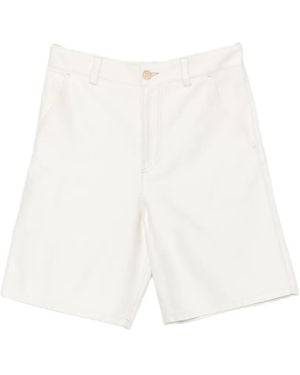 A.P.C. Belt-Loops Patch-Pockets Shorts - White