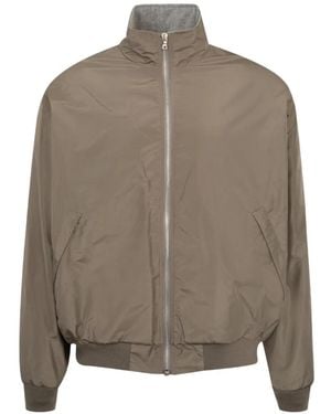 Kaptain Sunshine High-Neck Zip-Up Jacket - Brown