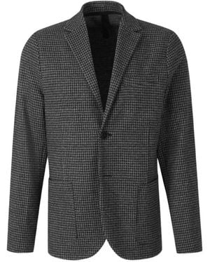 Harris Wharf London Houndstooth-Pattern Single-Breasted Jacket - Black