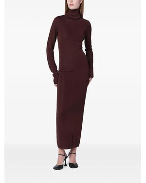 Entire studios Roll-Neck Midi Dress - Purple
