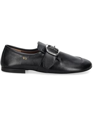 Wales Bonner Buckle Strap Loafers - Black